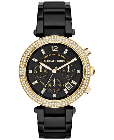 michael kors relojes de mujer macy& 39|Michael Kors watches ladies black.